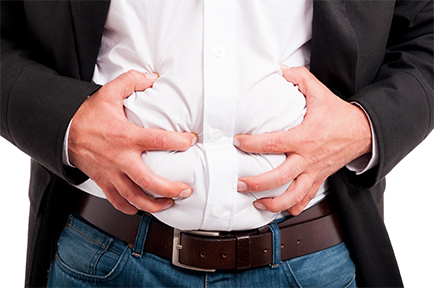 Man experiencing Bloating And Flatulence